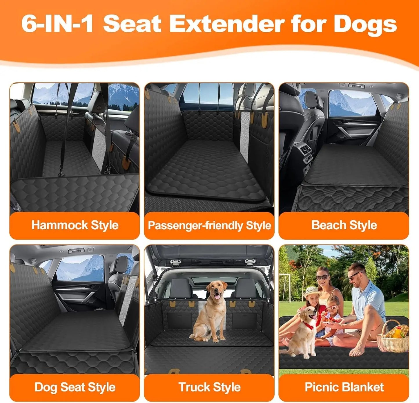 HelloPawtastic™ Hard Bottom Dog Car Seat Protector